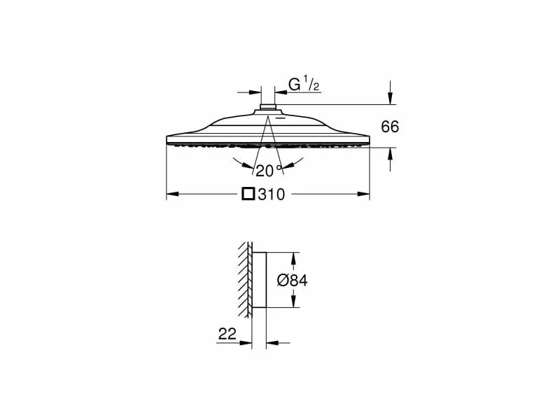 GROHE Kopfbrause Rainshower SmartConnect 2 Stahlarten 3 GROHE Kopfbrause Rainshower SmartConnect 2 Stahlarten – Bild 3