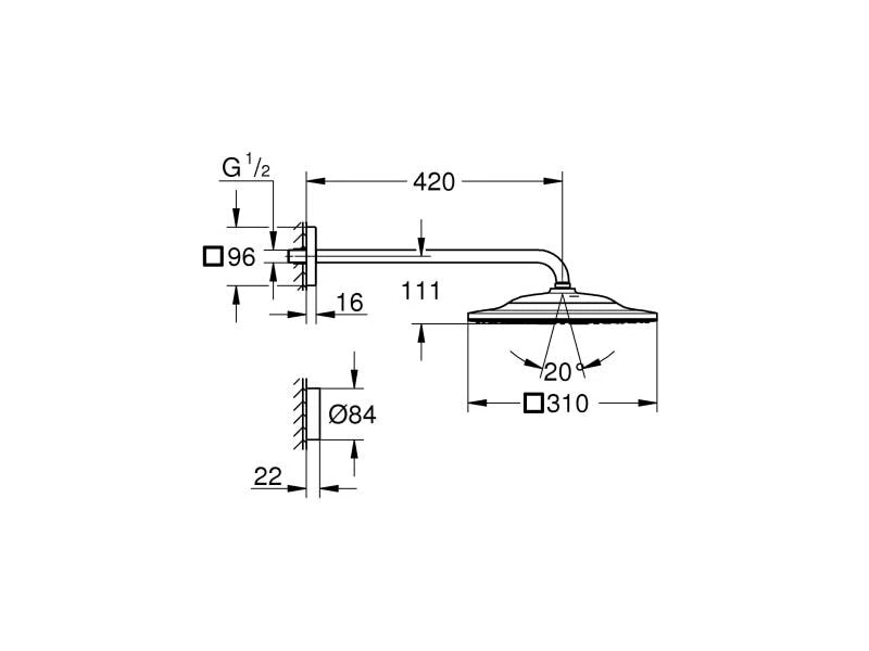 GROHE Kopfbrause Rainshower SmartConnect Set, 2 Strahlarten 3 GROHE Kopfbrause Rainshower SmartConnect Set, 2 Strahlarten – Bild 3
