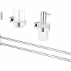 GROHE Badezimmer-Set Essentials Cube Chrom, 4 in 1