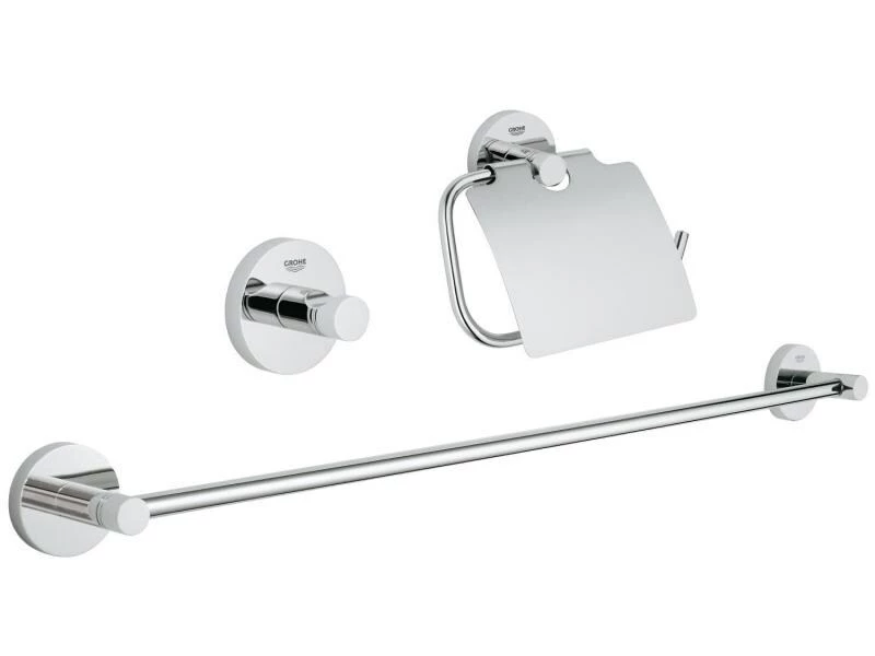 GROHE Badezimmer-Set Essentials Chrom, 3 in 1 1 GROHE Badezimmer-Set Essentials Chrom, 3 in 1