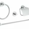 GROHE Badezimmer-Set Essentials Chrom, 4 in 1