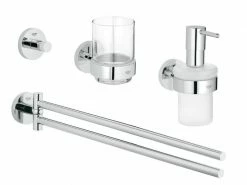 GROHE Badezimmer-Set Essentials Chrom, 4 in 1