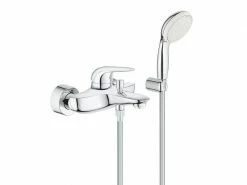 GROHE Badewannenarmatur Eurostyle, geschlossener Griff, mit Brause