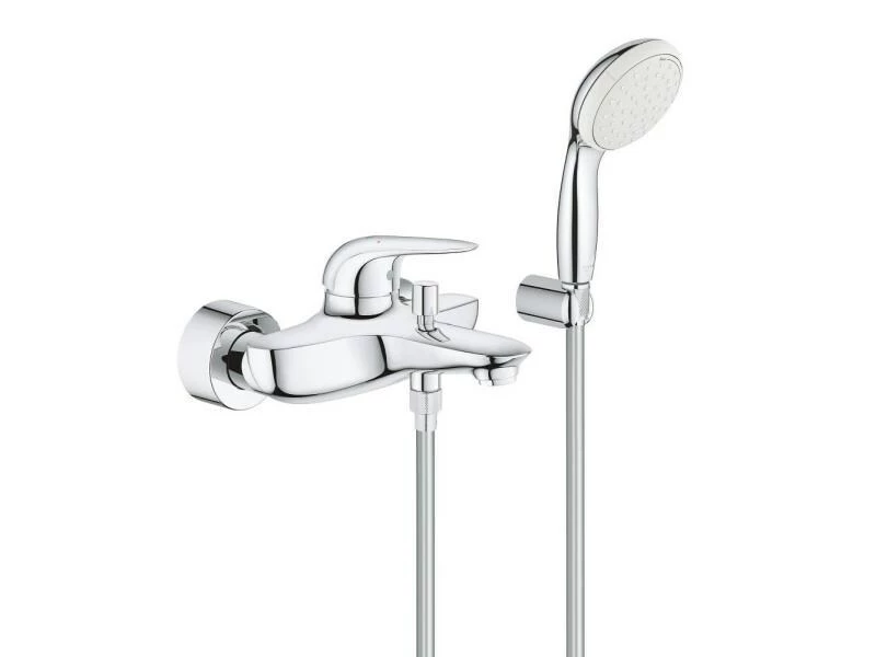 GROHE Badewannenarmatur Eurostyle, geschlossener Griff, mit Brause 1 GROHE Badewannenarmatur Eurostyle, geschlossener Griff, mit Brause