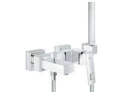 GROHE Badewannenarmatur Eurocube 1/2", Chrom, mit Handbrause