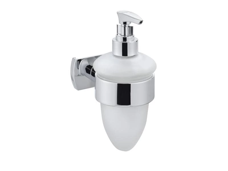 BIASCA Wandseifenspender 10.7 x 7.2 x 16.5 cm 300 ml, Weiss, Silber 1 BIASCA Wandseifenspender 10.7 x 7.2 x 16.5 cm 300 ml, Weiss, Silber