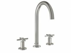 GROHE Lavaboarmatur Atrio 1/2", Steel, Kreuzgriffe