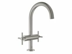 GROHE Lavaboarmatur Atrio L-Size 1/2", Steel, Kreuzgriffe