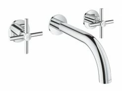 GROHE Lavaboarmatur Atrio 1/2", Chrom, Wandmontage, Kreuzgriffe