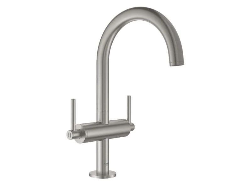 GROHE Lavaboarmatur Atrio L-Size 1/2", Steel, Hebelgriffe 1 GROHE Lavaboarmatur Atrio L-Size 1/2", Steel, Hebelgriffe