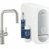 GROHE Küchenarmatur Blue Home U-Auslauf, Starter Kit, Supersteel