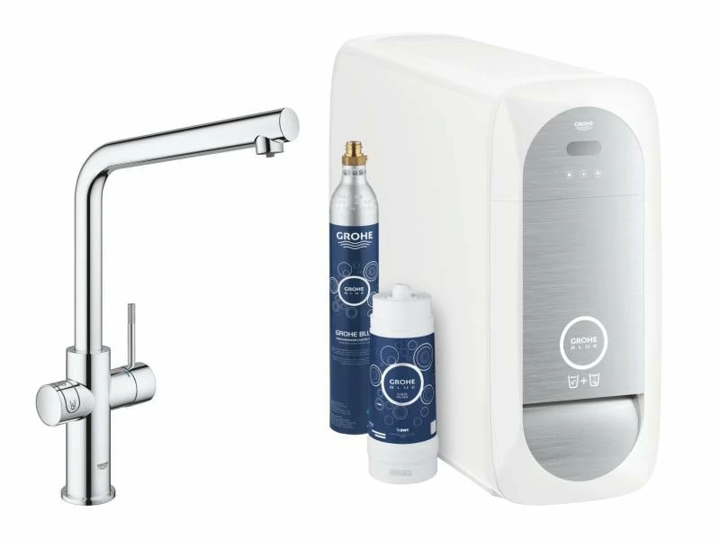 GROHE Küchenarmatur Blue Home L-Auslauf, Starter Kit, Chrom 1 GROHE Küchenarmatur Blue Home L-Auslauf, Starter Kit, Chrom