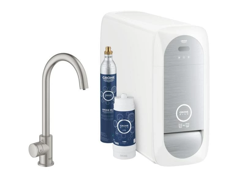 GROHE Küchenarmatur Blue Home Mono , Starter Kit, Supersteel 1 GROHE Küchenarmatur Blue Home Mono , Starter Kit, Supersteel