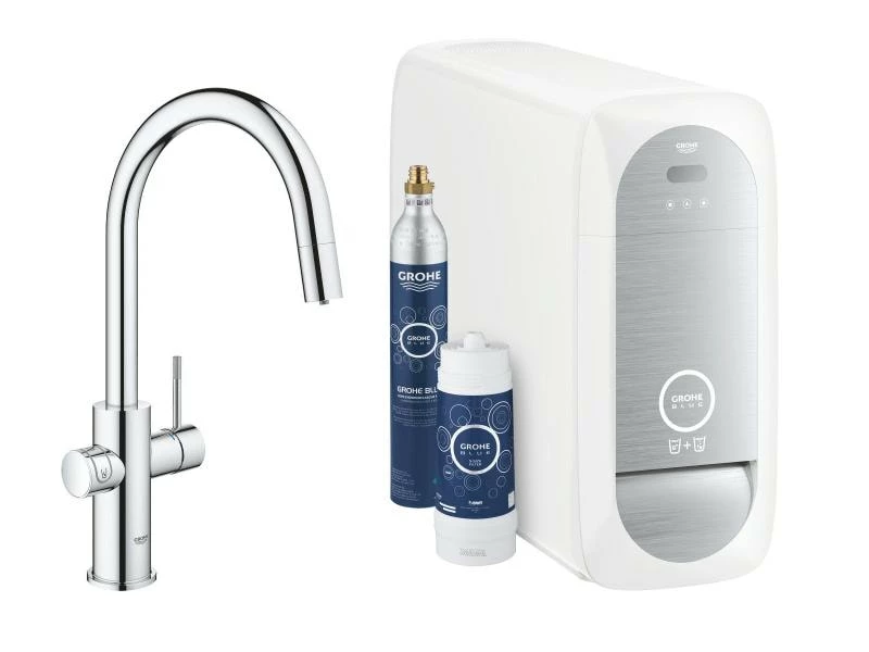 GROHE Küchenarmatur Blue Home C-Auslauf, Starter Kit, Chrom 1 GROHE Küchenarmatur Blue Home C-Auslauf, Starter Kit, Chrom