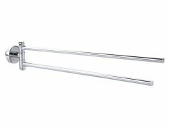 Tesa Handtuchhalter Smooz zweiarmig, 40 cm, Chrom