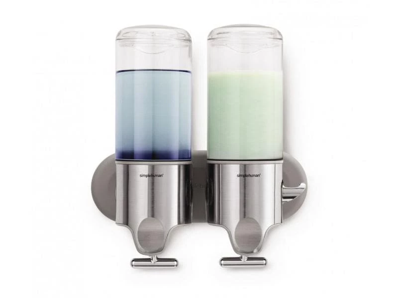 Simplehuman Doppelspender 444 ml, Silber/Transparent 1 Simplehuman Doppelspender 444 ml, Silber/Transparent