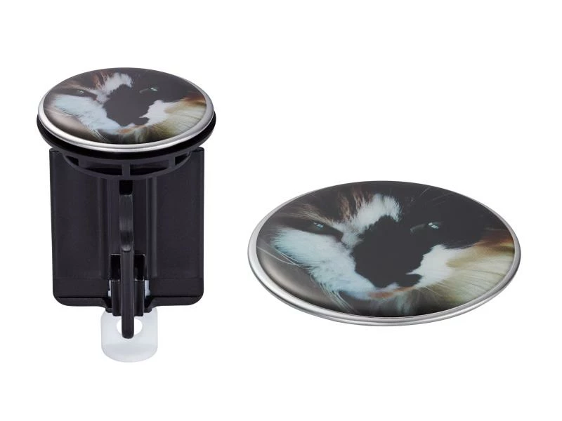 Mateu Waschbeckenstöpsel Funny, Katze, Ø 38 MM & 63 MM 1 Mateu Waschbeckenstöpsel Funny, Katze, Ø 38 MM & 63 MM