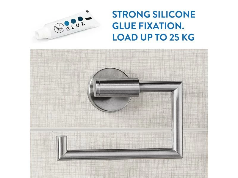 Tatkraft Toilettenpapierhalter Hold Silber 5 Tatkraft Toilettenpapierhalter Hold Silber – Bild 5