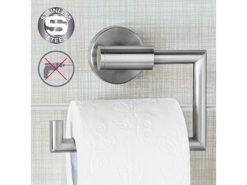 Tatkraft Toilettenpapierhalter Hold Silber 2 Tatkraft Toilettenpapierhalter Hold Silber – Bild 2